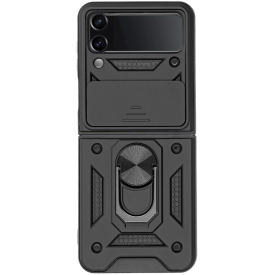 Husa SILKASE pentru Samsung Z Flip 4, camera privacy, plastic, culoare negru (Telefoane Samsung, H2250) by www.silkase.ro