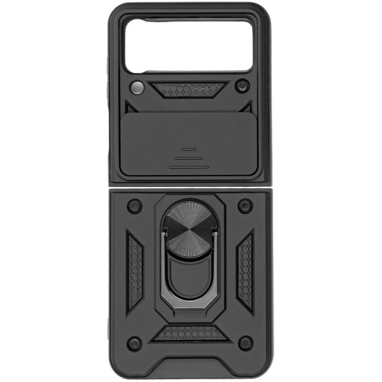 Husa SILKASE pentru Samsung Z Flip 4, camera privacy, plastic, culoare negru (Telefoane Samsung, H2250) by www.silkase.ro