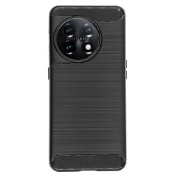 Husa SILKASE pentru OnePlus 11,carbon silicon, culoare negru