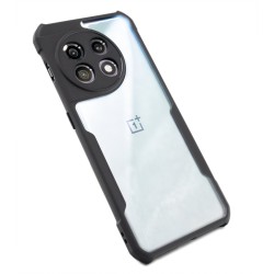 Husa SILKASE OnePlus 11, camera protection, AntiGravity, AntiShock, negru/transparent