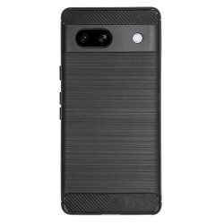 Husa SILKASE pentru Google Pixel 7a, silicon carbon, culoare negru
