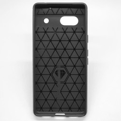 Husa SILKASE pentru Google Pixel 7a, silicon carbon, culoare negru
