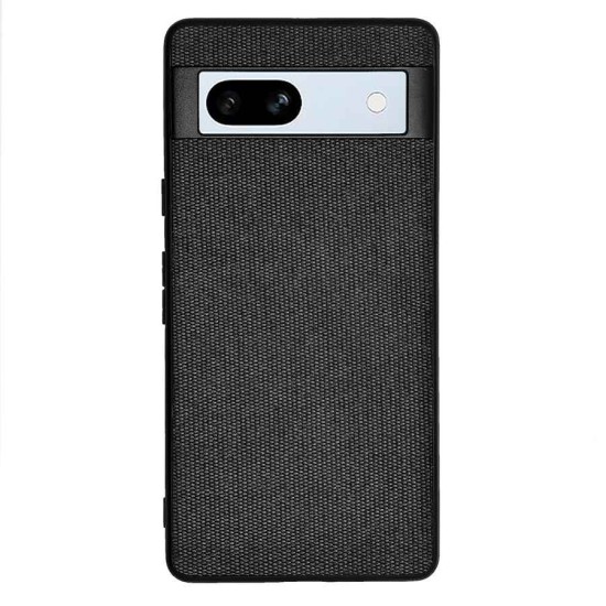 Husa SILKASE pentru Google Pixel 7a, fabric, culoare negru (Telefoane Google, H2282) by www.silkase.ro