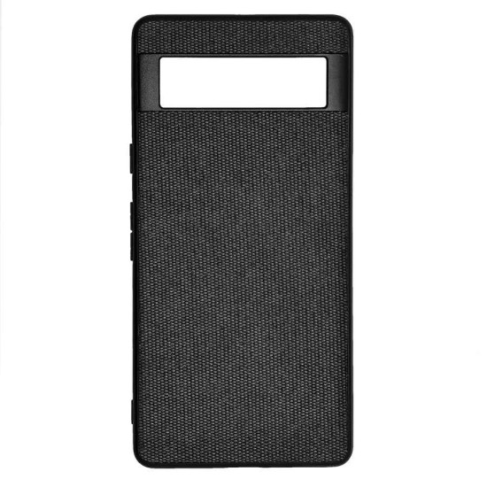 Husa SILKASE pentru Google Pixel 7a, fabric, culoare negru (Telefoane Google, H2282) by www.silkase.ro