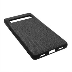 Husa SILKASE pentru Google Pixel 7a, fabric, culoare negru