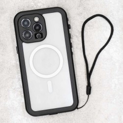 Husa SILKASE Diving pentru Apple Iphone 14 Pro, waterproof, shock proof protectie apa, negru