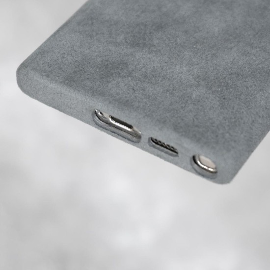 Husa Full alcantara MagSafe SILKASE pentru Samsung Galaxy S23 Ultra, culoare gri (Telefoane Samsung, H2289) by www.silkase.ro