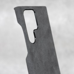 Husa Full alcantara MagSafe SILKASE pentru Samsung Galaxy S23 Ultra, culoare negru