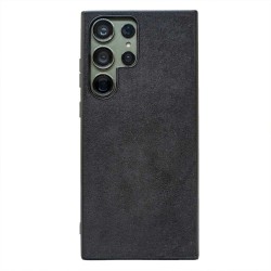 Husa alcantara SILKASE pentru Samsung Galaxy S23 Ultra, culoare negru