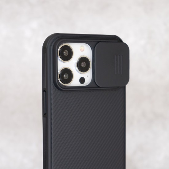 Husa Nillkin pentru Apple Iphone 14 Pro, camera privacy, plastic negru (iPhone 14 Pro, H2292) by www.silkase.ro