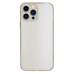 Husa SILKASE pentru Apple iPhone 13 Pro Max, protectie camera, metal/plastic, auriu