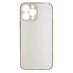 Husa SILKASE pentru Apple iPhone 13 Pro Max, protectie camera, metal/plastic, auriu