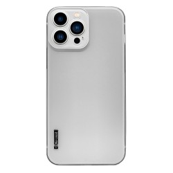 Husa SILKASE pentru Apple iPhone 13 Pro Max, protectie camera, metal/plastic, alb
