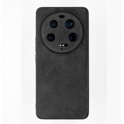 Husa alcantara SILKASE pentru Xiaomi 13 Ultra, material soft, culoare negru