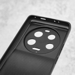 Husa alcantara SILKASE pentru Xiaomi 13 Ultra, material soft, culoare negru
