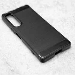Husa SILKASE pentru Sony Xperia 1 V, AutoFocus, silicon carbon, culoare negru