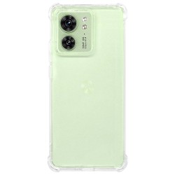 Husa AntiShock SILKASE pentru Motorola Edge 40, protectie camera, silicon transparent