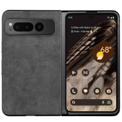 Husa alcantara SILKASE pentru Google Pixel Fold, material soft, culoare gri