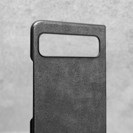 Husa alcantara SILKASE pentru Google Pixel Fold, material soft, culoare gri (Telefoane Google, H2314) by www.silkase.ro
