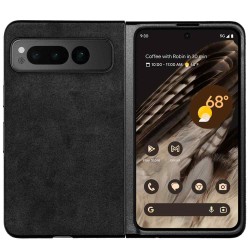 Husa alcantara SILKASE pentru Google Pixel Fold, material soft, culoare negru