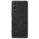 Husa alcantara SILKASE pentru Sony Xperia 1 V, material soft, culoare negru (Xperia 1 V, H2316) by www.silkase.ro