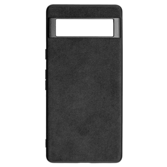 Husa alcantara SILKASE pentru Google Pixel 7A, material soft, culoare negru (Telefoane Google, H2317) by www.silkase.ro