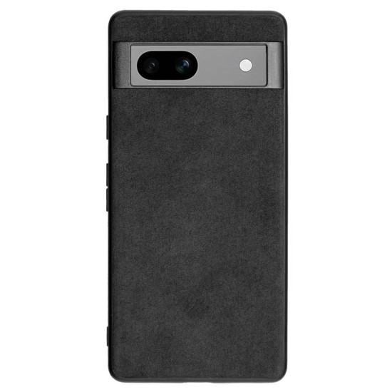 Husa alcantara SILKASE pentru Google Pixel 7A, material soft, culoare negru (Telefoane Google, H2317) by www.silkase.ro