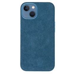 Husa Full alcantara MagSafe SILKASE pentru Apple iPhone 13 , culoare albastru