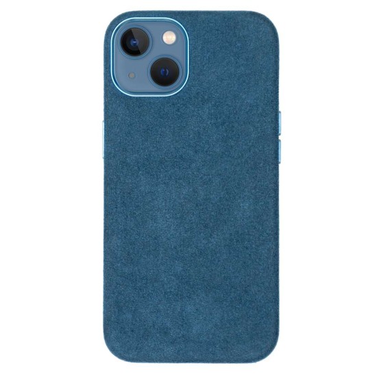 Husa Full alcantara MagSafe SILKASE pentru Apple iPhone 13 , culoare albastru (iPhone 13, H2320) by www.silkase.ro