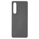 Husa fibra de carbon SILKASE pentru Sony Xperia 1 V aramid kevlar, culoare negru (Xperia 1 V, H2322) by www.silkase.ro