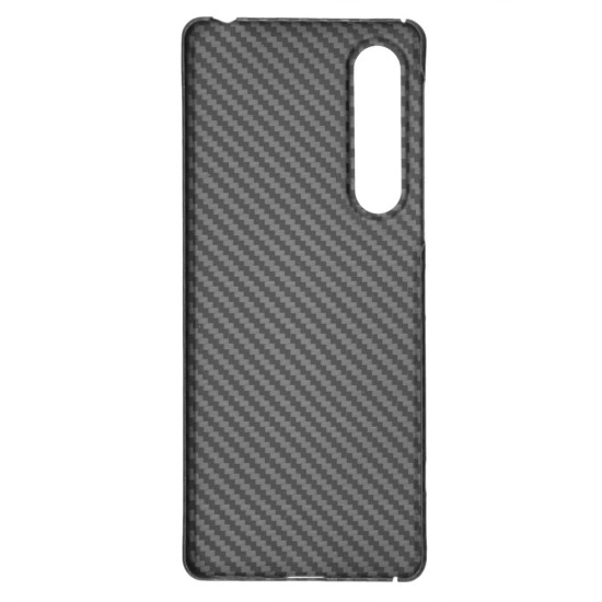Husa fibra de carbon SILKASE pentru Sony Xperia 1 V aramid kevlar, culoare negru (Xperia 1 V, H2322) by www.silkase.ro