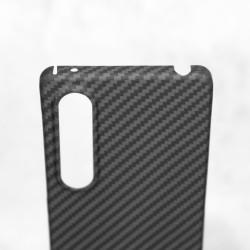 Husa fibra de carbon SILKASE pentru Sony Xperia 1 V aramid kevlar, culoare negru 
