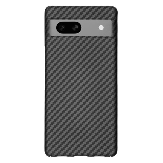 Husa fibra de carbon SILKASE pentru Google Pixel 7A aramid kevlar, culoare negru (Telefoane Google, H2323) by www.silkase.ro