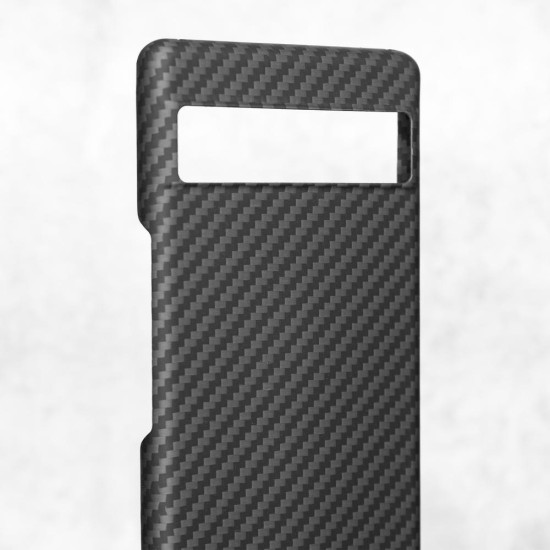 Husa fibra de carbon SILKASE pentru Google Pixel 7A aramid kevlar, culoare negru (Telefoane Google, H2323) by www.silkase.ro