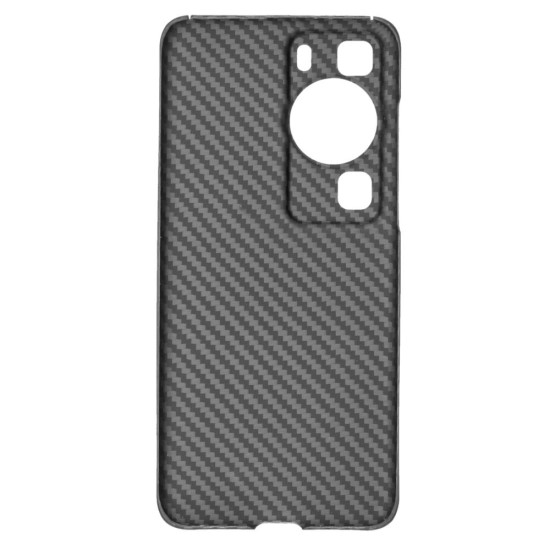 Husa fibra de carbon SILKASE pentru Huawei P60 Pro, aramid kevlar, culoare negru (P60, H2324) by www.silkase.ro