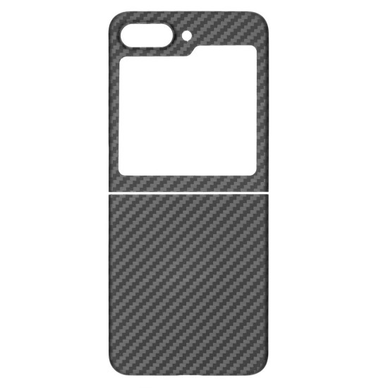Husa fibra de carbon SILKASE pentru Samsung Z Flip 5, aramid kevlar, camera protection, culoare negru (Telefoane Samsung, H2325) by www.silkase.ro
