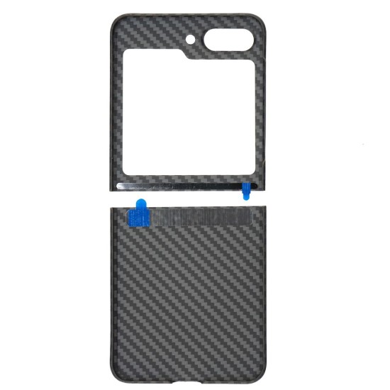 Husa fibra de carbon SILKASE pentru Samsung Z Flip 5, aramid kevlar, camera protection, culoare negru (Telefoane Samsung, H2325) by www.silkase.ro