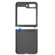 Husa fibra de carbon SILKASE pentru Samsung Z Flip 5, aramid kevlar, camera protection, culoare negru (Telefoane Samsung, H2325) by www.silkase.ro