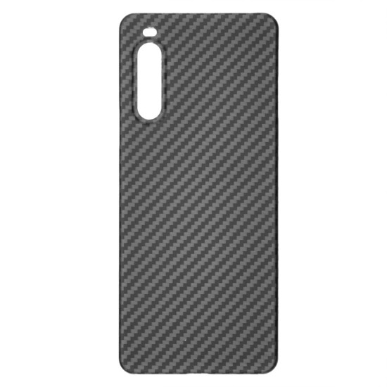 Husa fibra de carbon SILKASE pentru Sony Xperia 10 V aramid kevlar, culoare negru (Xperia 10 V, H2326) by www.silkase.ro