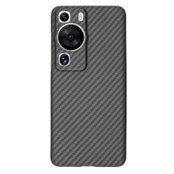 Husa fibra de carbon SILKASE pentru Huawei P60, aramid kevlar, camera protection, culoare negru 