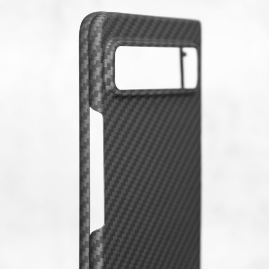 Husa fibra de carbon SILKASE pentru Google Pixel Fold, aramid kevlar, culoare negru (Telefoane Google, H2328) by www.silkase.ro