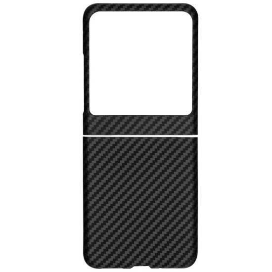 Husa fibra de carbon SILKASE pentru Motorola Razr 40 Ultra, aramid kevlar, negru mat (Razr 40 Ultra, H2337) by www.silkase.ro