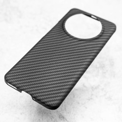 Husa fibra de carbon SILKASE pentru Honor Magic 5 Pro, aramid kevlar, negru mat