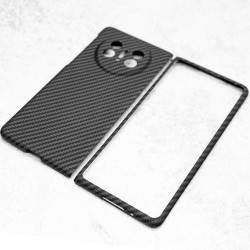 Husa fibra de carbon SILKASE pentru Huawei Mate X3, aramid kevlar, negru mat