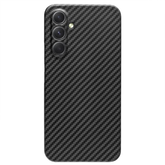 Husa fibra de carbon SILKASE pentru Samsung Galaxy A54, aramid kevlar, negru mat (Telefoane Samsung, H2340) by www.silkase.ro