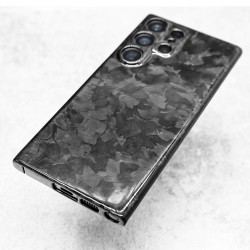 Husa fibra de carbon SILKASE pentru Samsung Galaxy S23 Ultra, Forged kevlar, Negru