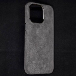 Husa Full alcantara MagSafe SILKASE pentru Apple iPhone 15 Pro, culoare gri Husa Full alcantara MagSafe SILKASE pentru Apple iPhone 15 Pro, culoare gri