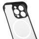 Husa FrameLess MagSafe SILKASE pentru Apple iPhone 15 Pro, plastic slim, negru/transparent mat (SILKASE, iPhone 15 Pro) by www.silkase.ro Husa FrameLess MagSafe SILKASE pentru Apple iPhone 15 Pro, plastic slim, negru/transparent mat (iPhone 15 Pro, H2354) by www.silkase.ro