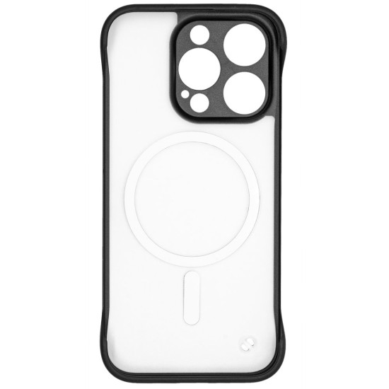 Husa FrameLess MagSafe SILKASE pentru Apple iPhone 15 Pro, plastic slim, negru/transparent mat (SILKASE, iPhone 15 Pro) by www.silkase.ro Husa FrameLess MagSafe SILKASE pentru Apple iPhone 15 Pro, plastic slim, negru/transparent mat (iPhone 15 Pro, H2354) by www.silkase.ro