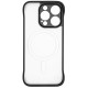 Husa FrameLess MagSafe SILKASE pentru Apple iPhone 15 Pro, plastic slim, negru/transparent mat (SILKASE, iPhone 15 Pro) by www.silkase.ro Husa FrameLess MagSafe SILKASE pentru Apple iPhone 15 Pro, plastic slim, negru/transparent mat (iPhone 15 Pro, H2354) by www.silkase.ro